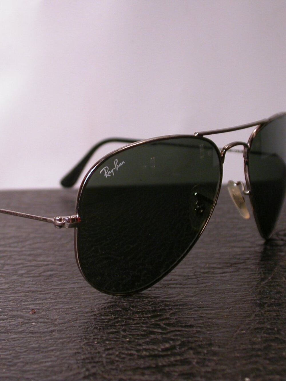 Ray Ban Chrome Metal Aviator Large Wrap Shades Sunglasses RB3025